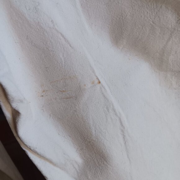 32x31 Vintage White Canvas Cotton Drawstring Pants Relaxed Fit Boho 1970's - Picture 6 of 7